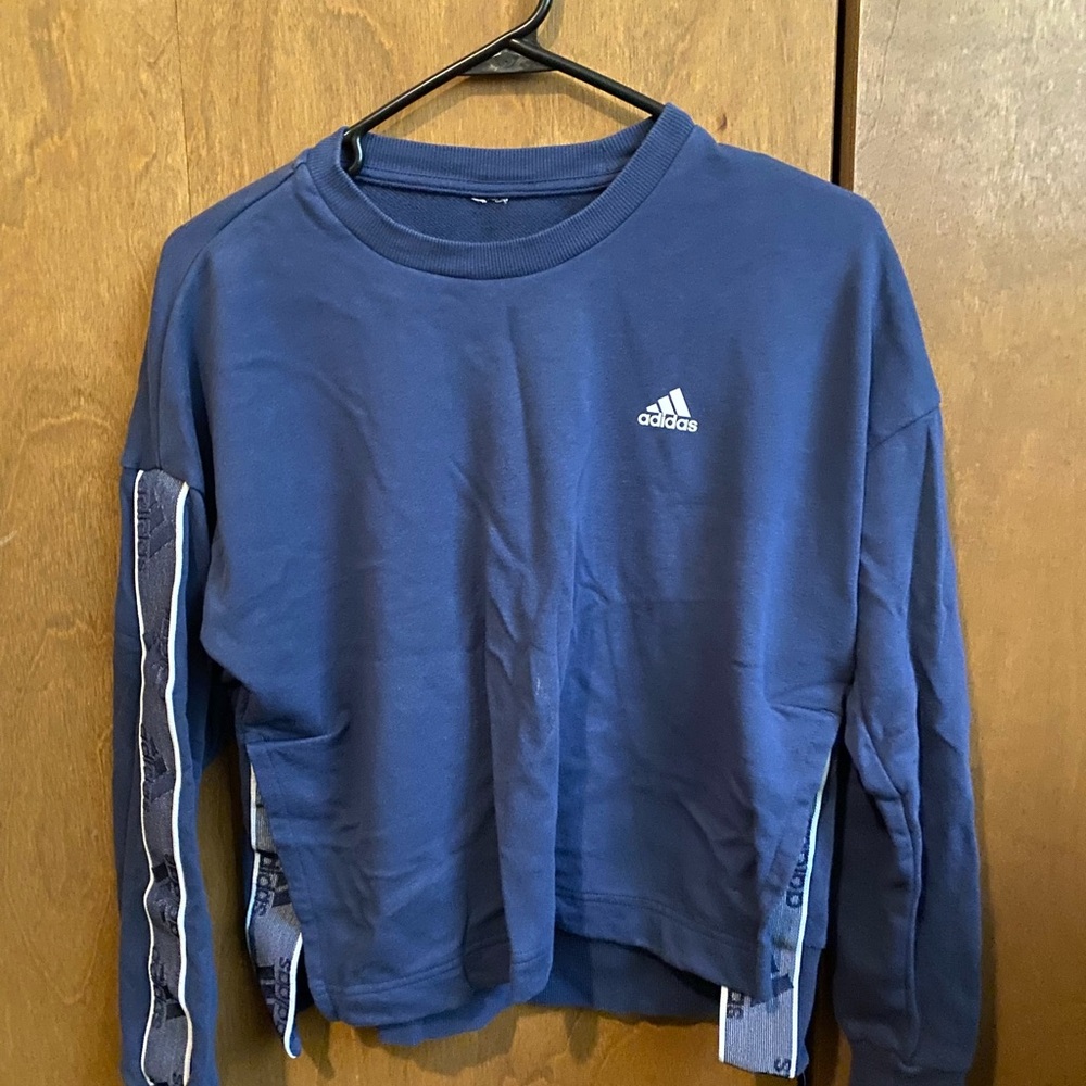 Adidas Navy Sweatshirt with Logo Detail